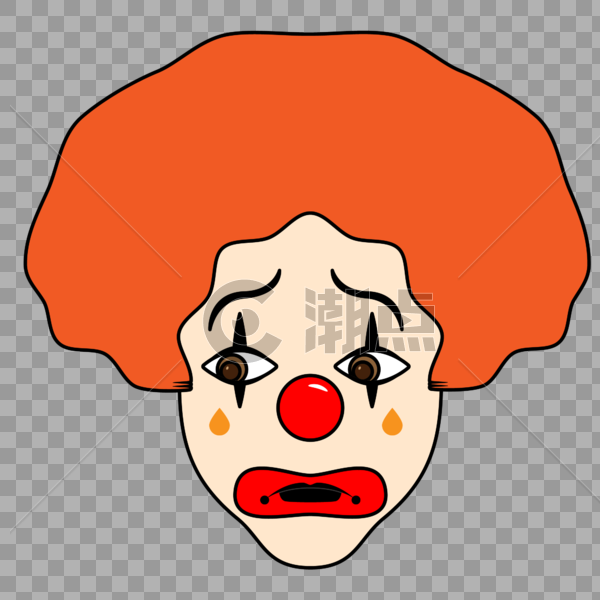 悲伤的小丑图片素材免费下载
