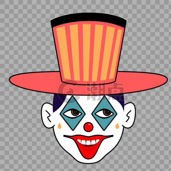戴帽子的小丑图片素材免费下载