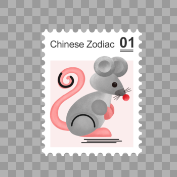 老鼠邮票图片素材免费下载
