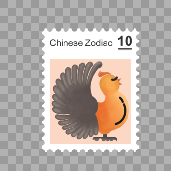 鸡邮票图片素材免费下载