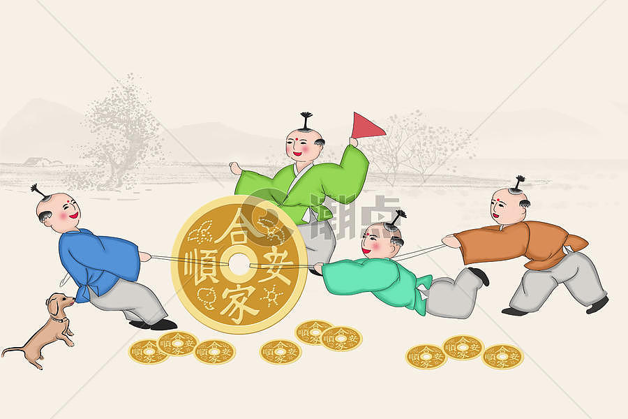 古钱币插画原画3000*2000图片素材免费下载-编号267660-潮点视频