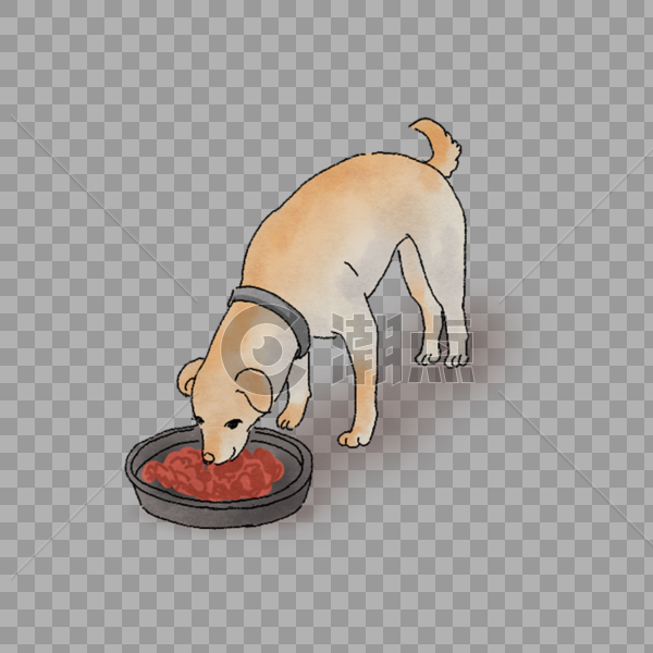 吃饭的狗图片素材免费下载