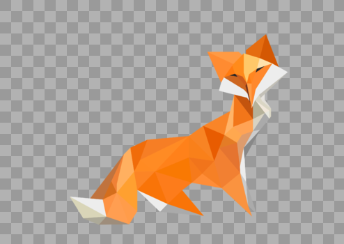 矢量几何形状狐狸图片素材免费下载