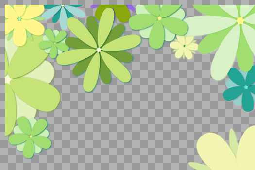 折纸风绿植花卉背景图片素材免费下载