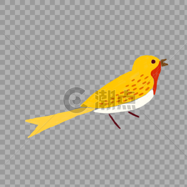 黄色的小鸟图片素材免费下载
