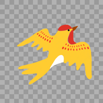 飞翔的黄色小鸟图片素材免费下载