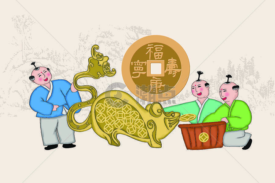 古钱币插画原画3000*2000图片素材免费下载-编号272914-潮点视频