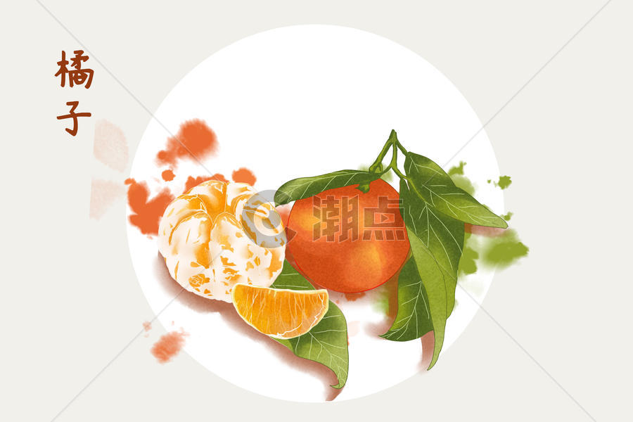 水果橘子插画图片素材免费下载
