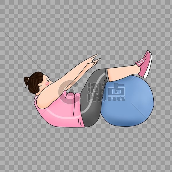 瑜伽球减肥的女人图片素材免费下载