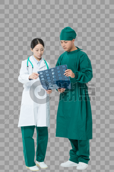 专业健康医师医护人员看X光片图片素材免费下载