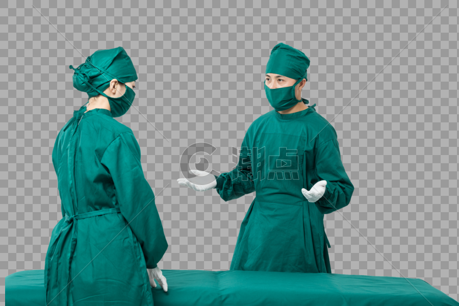 手术床前的外科医生图片素材免费下载