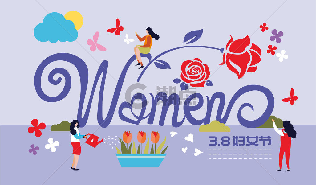 38妇女节玫瑰花图片素材免费下载