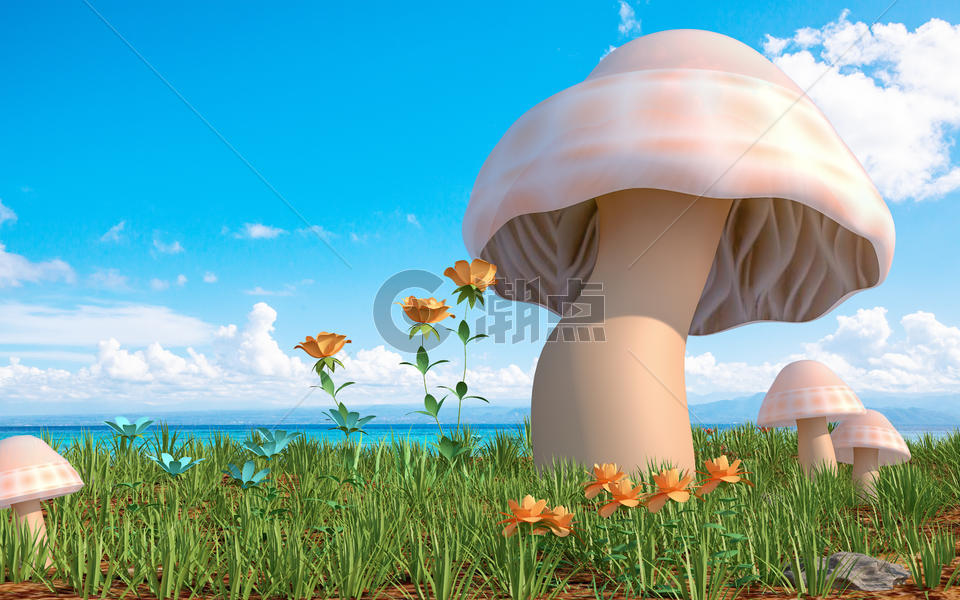 巨大的蘑菇图片素材免费下载