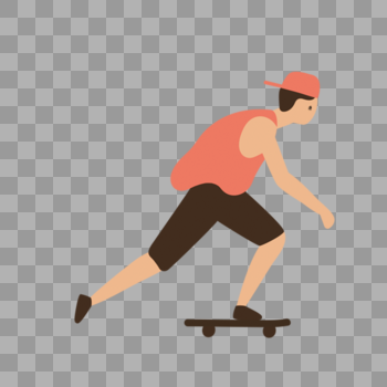 滑滑板的男生图片素材免费下载