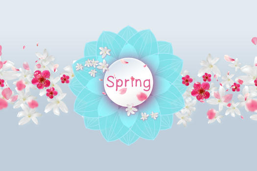 春天绽放的花朵图片素材免费下载