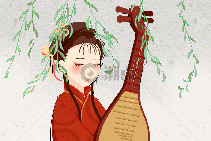 中国琵琶插画图片素材免费下载