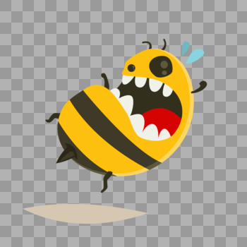 惊讶小蜜蜂元素图片素材免费下载
