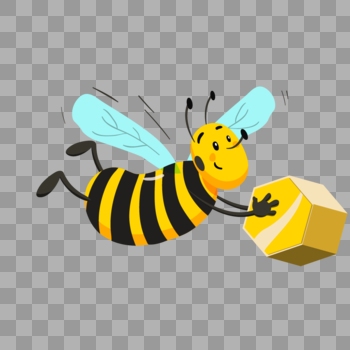 小蜜蜂搬运蜂蜜图片素材免费下载