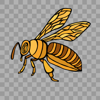 手绘蜜蜂元素图片素材免费下载