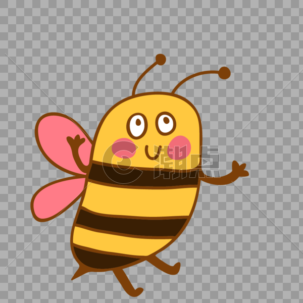 可爱蜜蜂元素图片素材免费下载