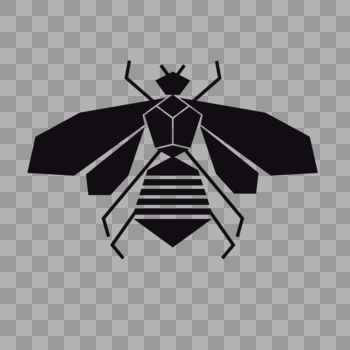 蜜蜂剪影图片素材免费下载