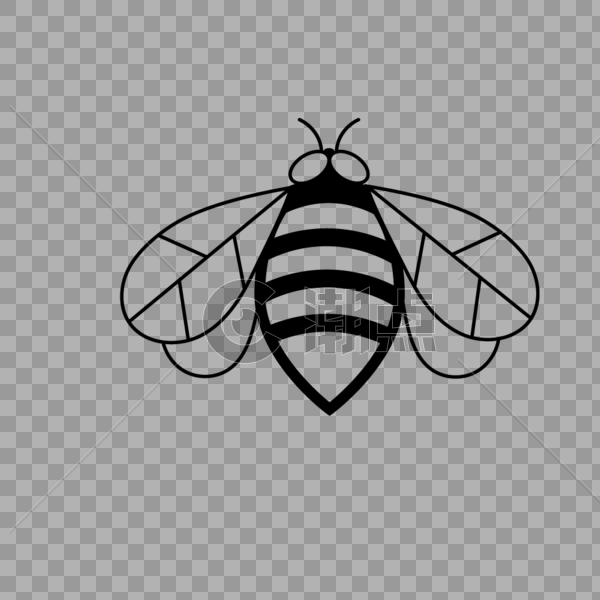 蜜蜂手绘稿图片素材免费下载