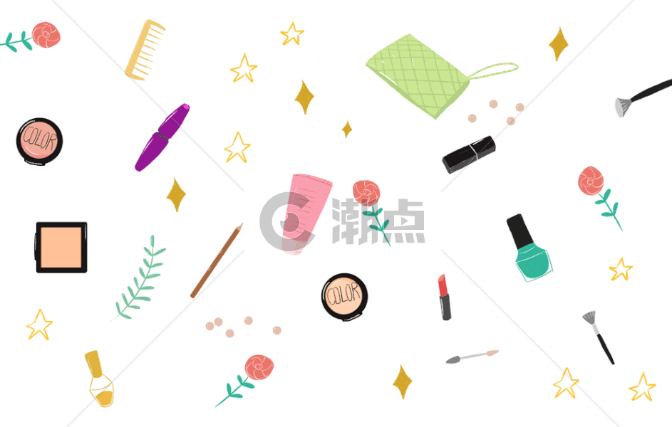 女生节化妆品壁纸素材图片素材免费下载