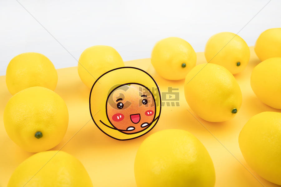 伪装柠檬的桃子图片素材免费下载