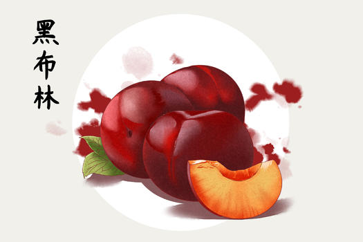 水果黑布林插画图片素材免费下载
