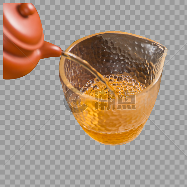 紫砂壶正在出茶汤图片素材免费下载