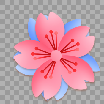 粉色立体花朵图片素材免费下载