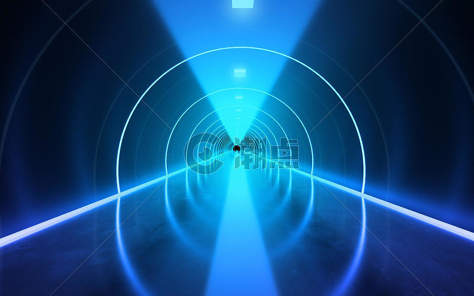 科技霓虹隧道图片素材免费下载