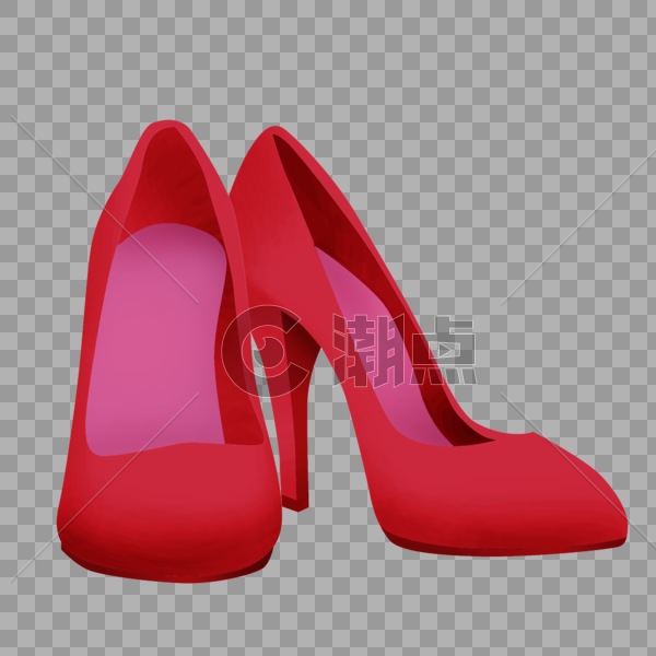 红色女士高跟鞋图片素材免费下载
