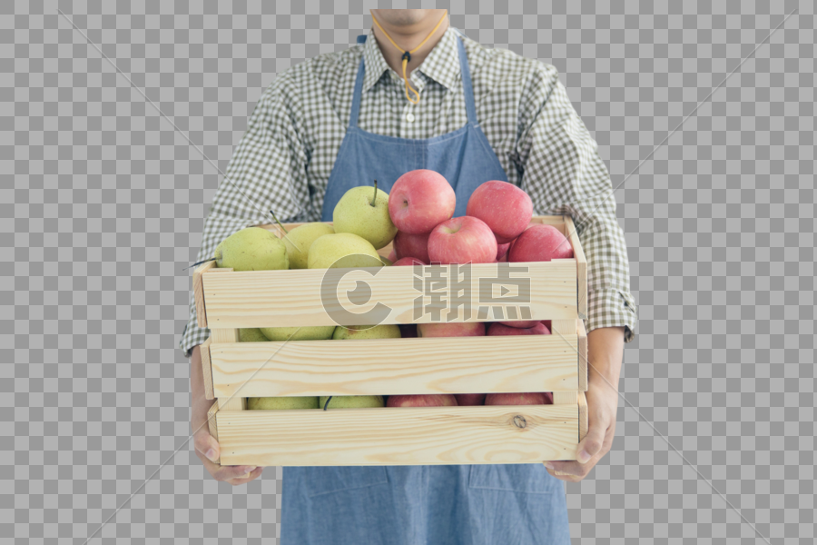 果农端一篮子苹果图片素材免费下载