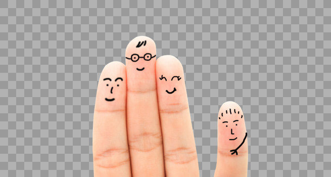 创意手指画手指表情图片素材免费下载