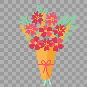 创意可爱包装花束图片素材免费下载