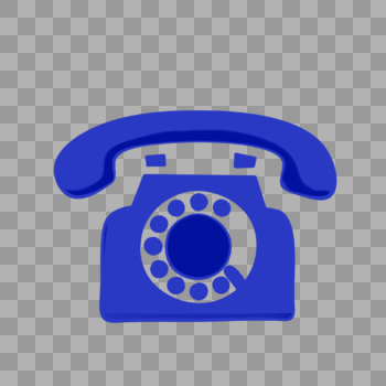电话类卡通手绘风蓝色电话图片素材免费下载