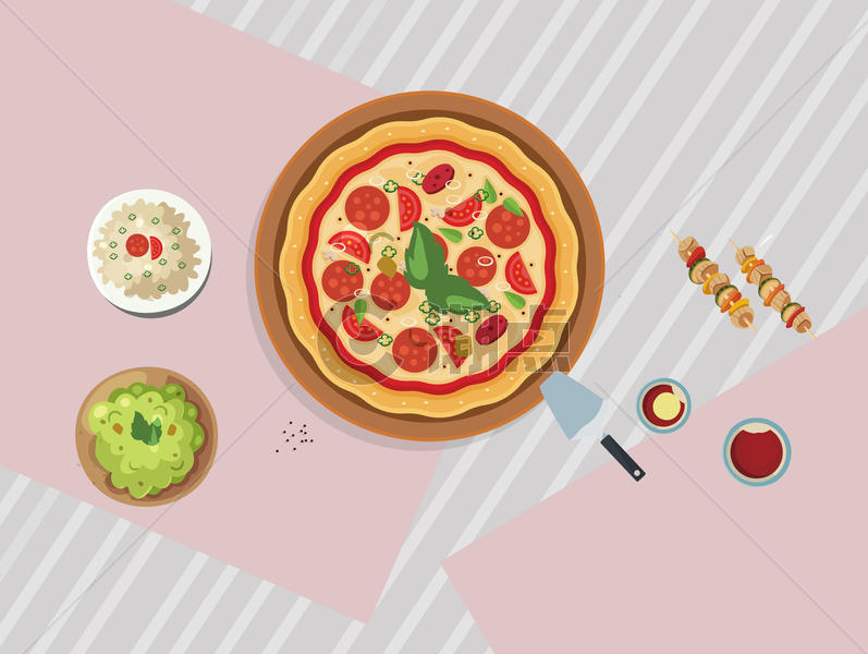 披萨和美食图片素材免费下载