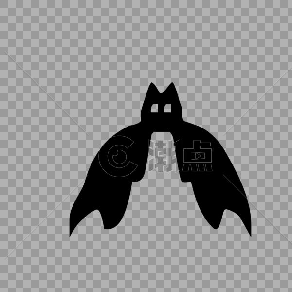 动物类卡通手绘风飞着的蝙蝠图片素材免费下载