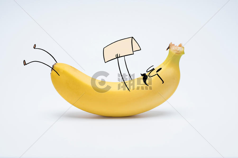 香蕉看报图片素材免费下载