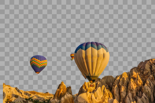 热气球山图片素材免费下载