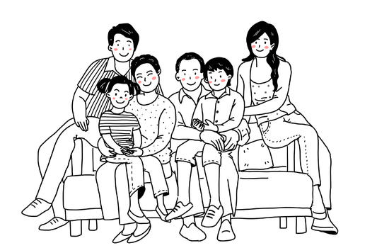 简笔画一家人图片素材免费下载