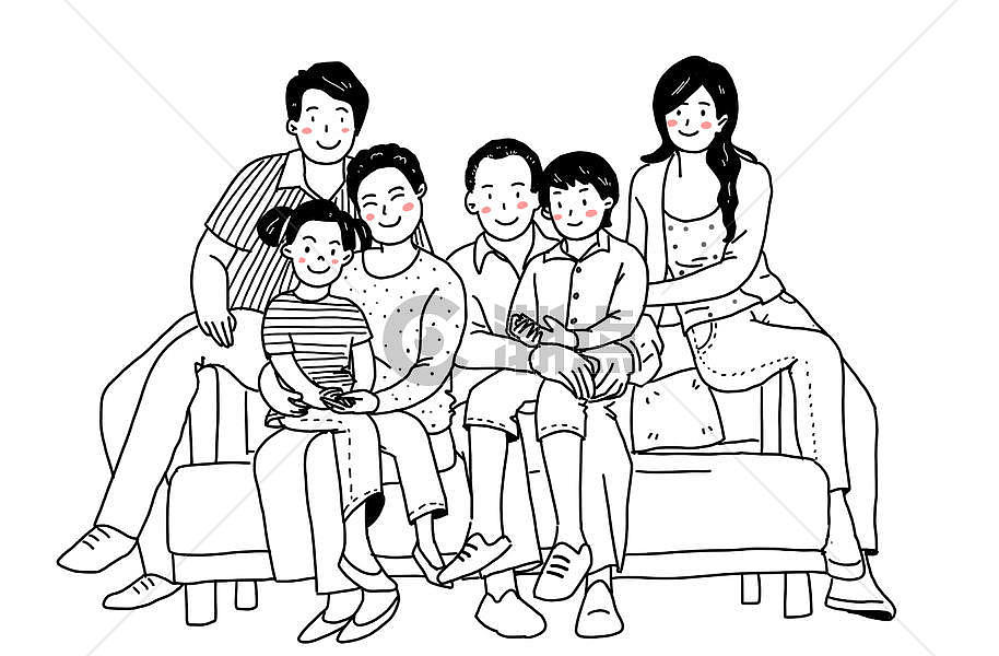 简笔画一家人图片素材免费下载