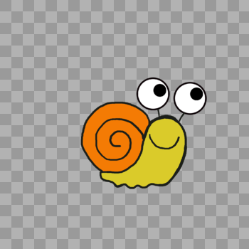 橙色蜗牛图片素材免费下载