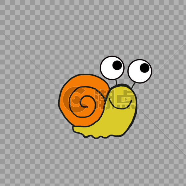 橙色蜗牛图片素材免费下载