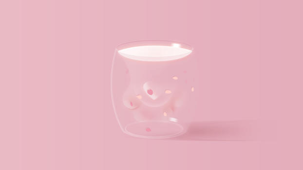 粉红的猫爪杯图片素材免费下载