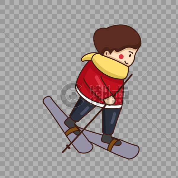 滑雪的男孩图片素材免费下载