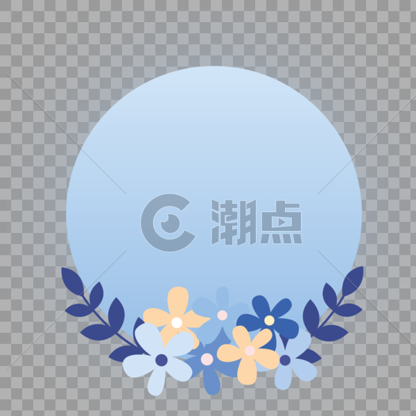淡蓝色花卉图片素材免费下载