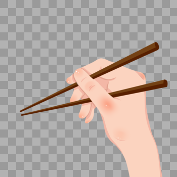 拿着筷子的手图片素材免费下载