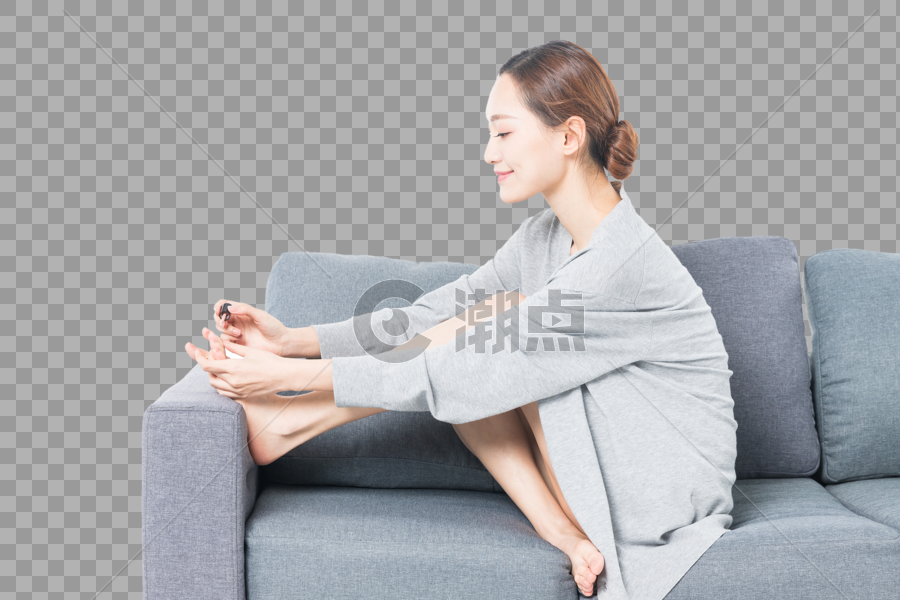 涂脚指甲的女性图片素材免费下载